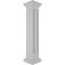 Ekena Millwork 8"W x 48"H Corner Newel Post with Panel, Peaked Capital & Base Trim (Installation kit included) NWL08X48CPP0B0 - alternate 5